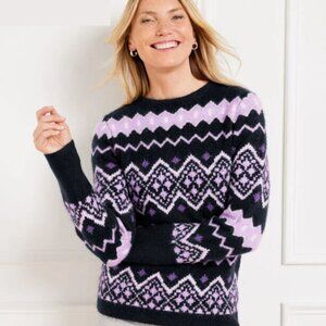 Talbots Crewneck Sweater - Diamond Fair Isle - New - Size M